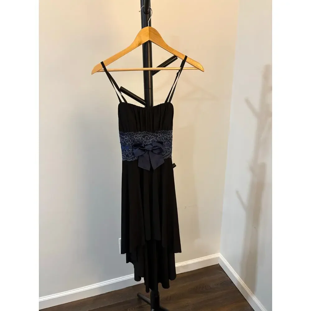 Deb Y2K Black Hi-Low Dress – Size XXS-whimsy goth romantic fairy - Picture 2 of 5